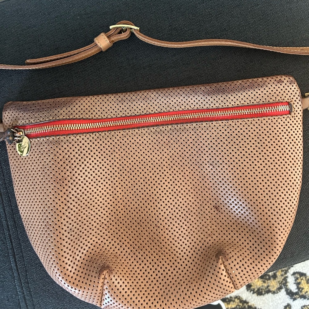 Clare V Tan Perforated Grand Fanny